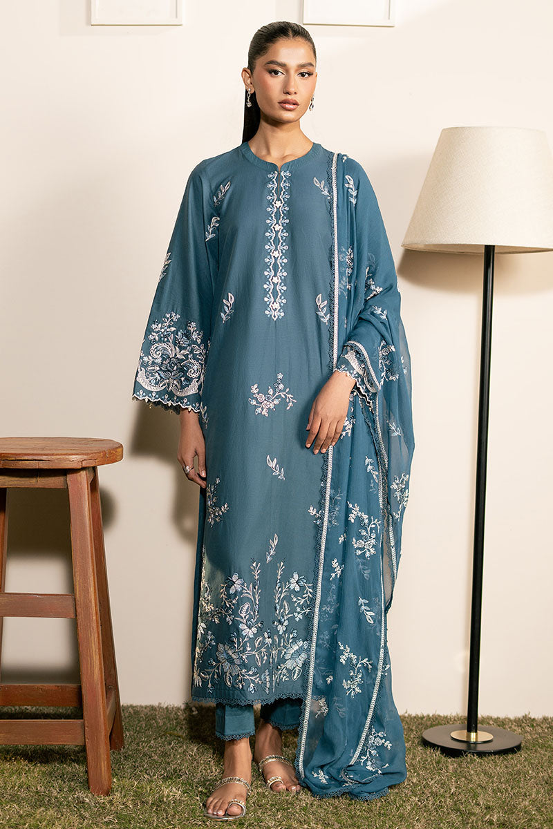 Cross Stitch | Mahiri Lawn 25 | TEAL SERENITY - Official Cross Stitch stockist in UK - Sakeena London