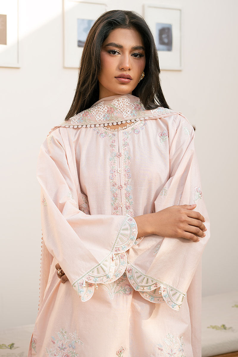 Cross Stitch | Mahiri Lawn 25 | PEACH BLOOM - Official Cross Stitch stockist in UK - Sakeena London