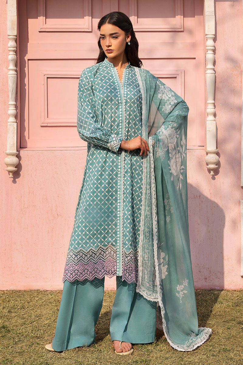 Cross Stitch | Premium Lawn 25 | TEAL GRACE - Official Cross Stitch stockist in UK - Sakeena London