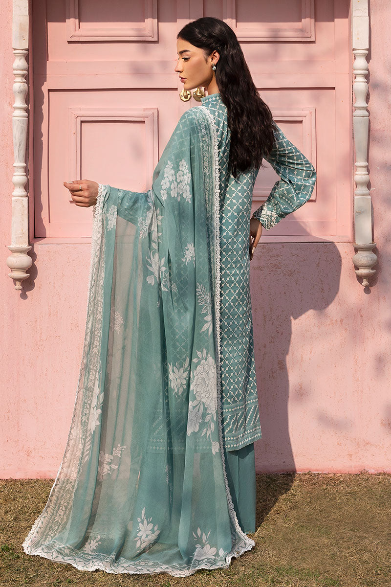 Cross Stitch | Premium Lawn 25 | TEAL GRACE - Official Cross Stitch stockist in UK - Sakeena London