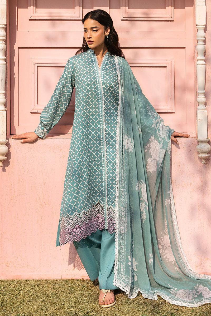 Cross Stitch | Premium Lawn 25 | TEAL GRACE - Official Cross Stitch stockist in UK - Sakeena London