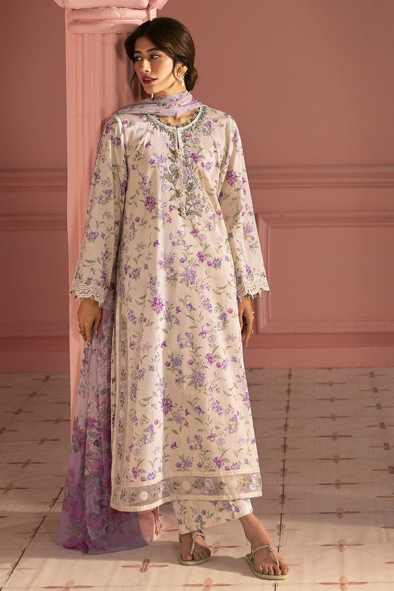 Cross Stitch | Premium Lawn 25 | LILAC BLOOM - Official CRO stockist in UK - Sakeena London