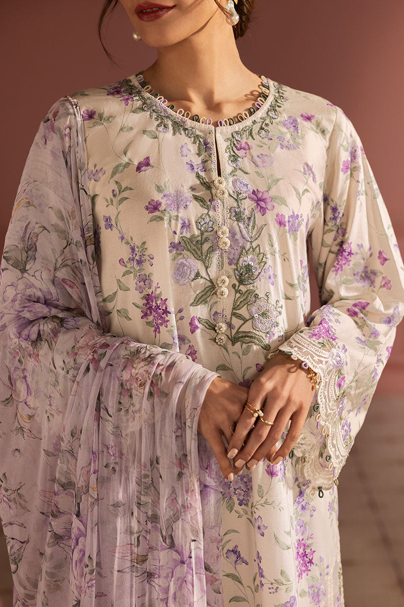 Cross Stitch | Premium Lawn 25 | LILAC BLOOM - Official CRO stockist in UK - Sakeena London