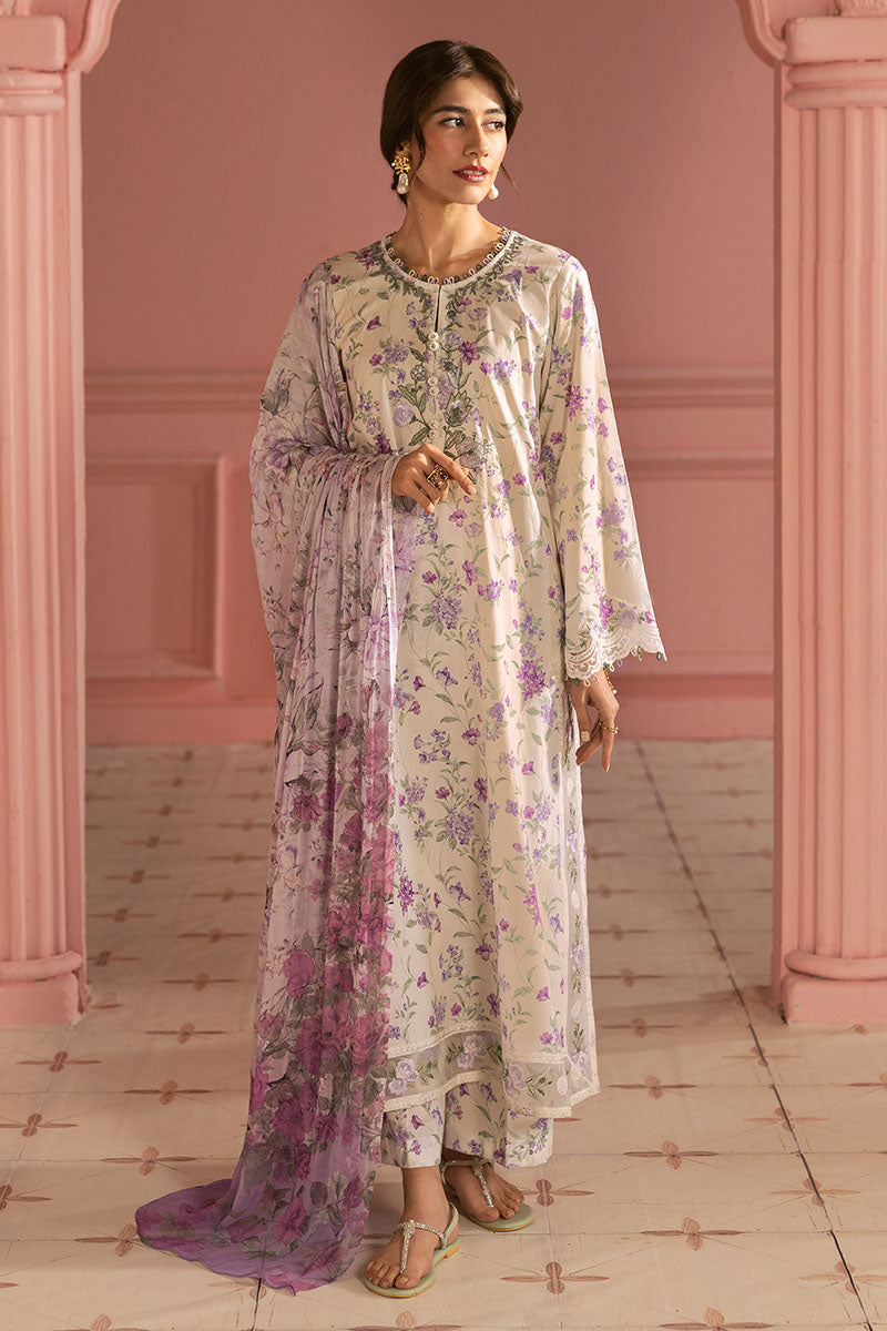 Cross Stitch | Premium Lawn 25 | LILAC BLOOM - Official CRO stockist in UK - Sakeena London