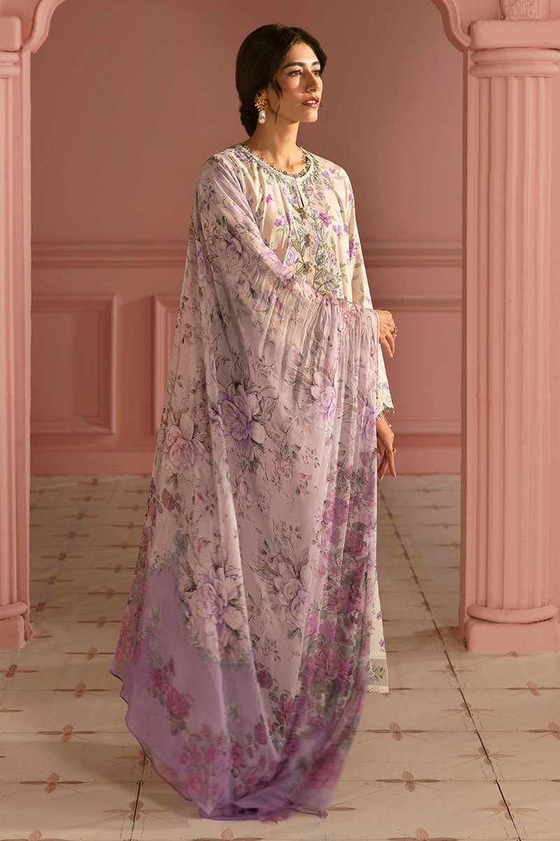 Cross Stitch | Premium Lawn 25 | LILAC BLOOM - Official CRO stockist in UK - Sakeena London