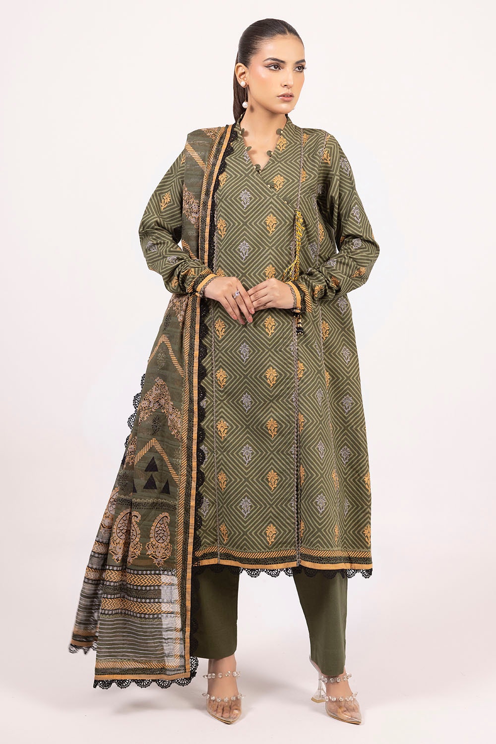 Gul Ahmed | Winter Collection 25 | K-52081 - Official Gul Ahmed stockist in UK - Sakeena London
