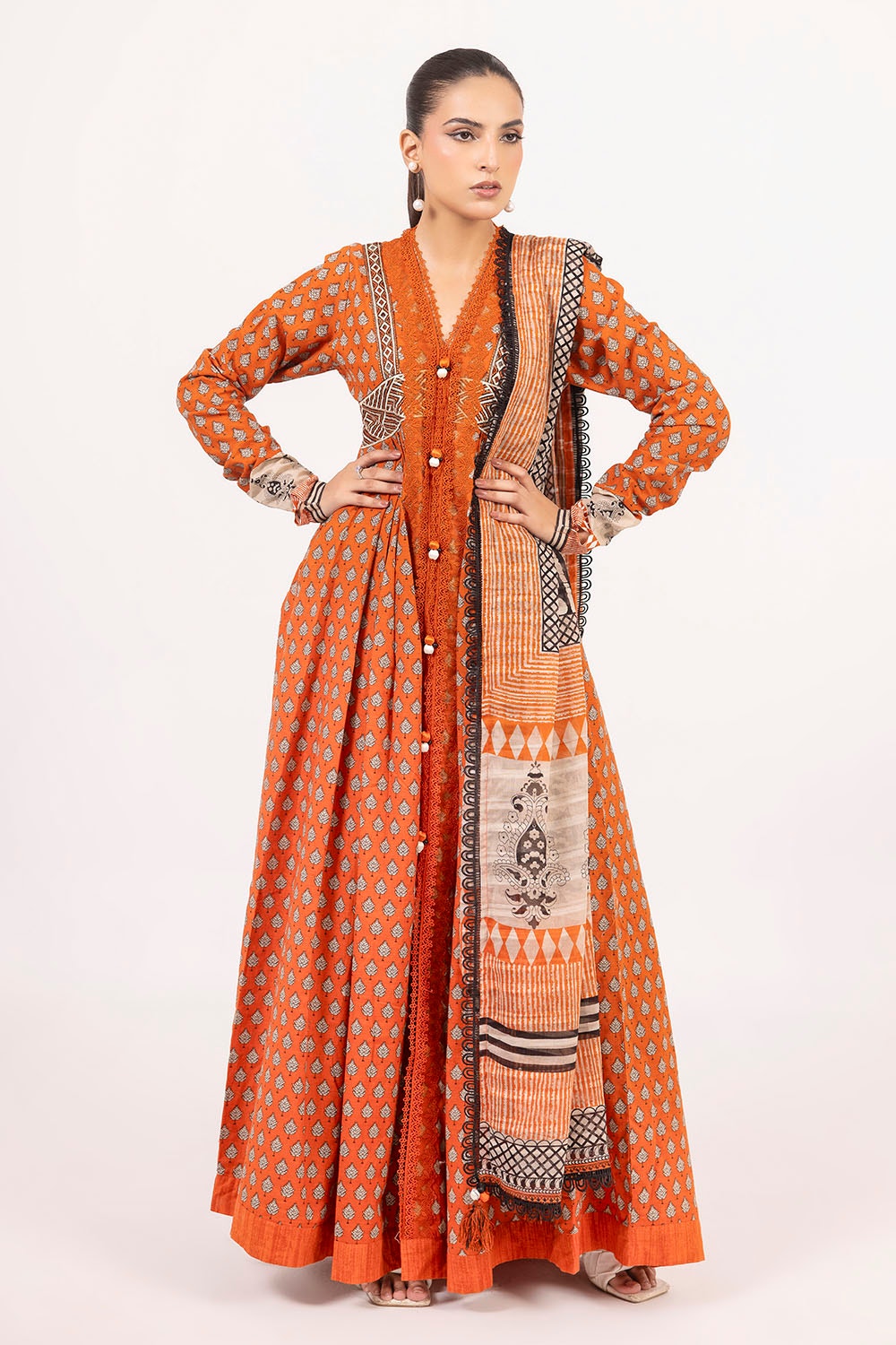 Gul Ahmed | Winter Collection 25 | K-52019 - Official Gul Ahmed stockist in UK - Sakeena London