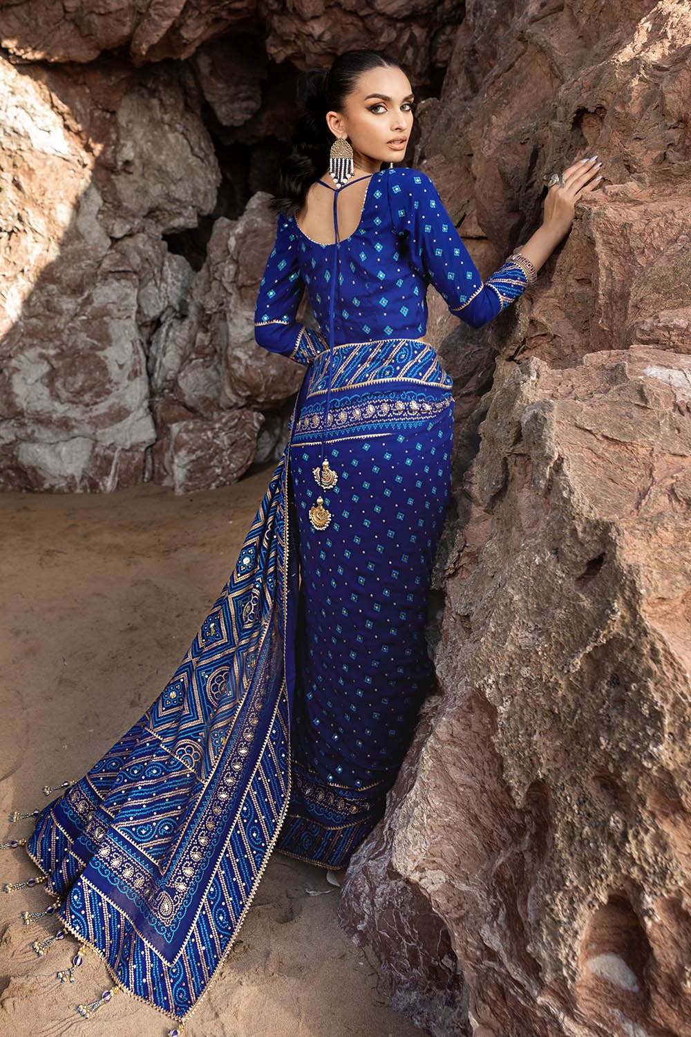 Gul Ahmed | Chunri Lawn 25 | PRS-52002 B - Official Gul Ahmed stockist in UK - Sakeena London