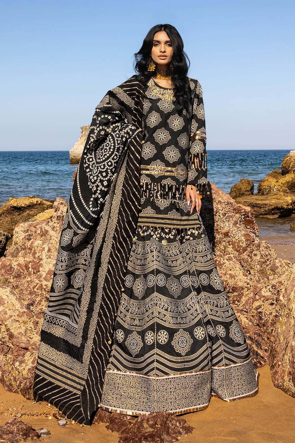 Gul Ahmed | Chunri Lawn 25 | PRW-32083 - Official Gul Ahmed stockist in UK - Sakeena London