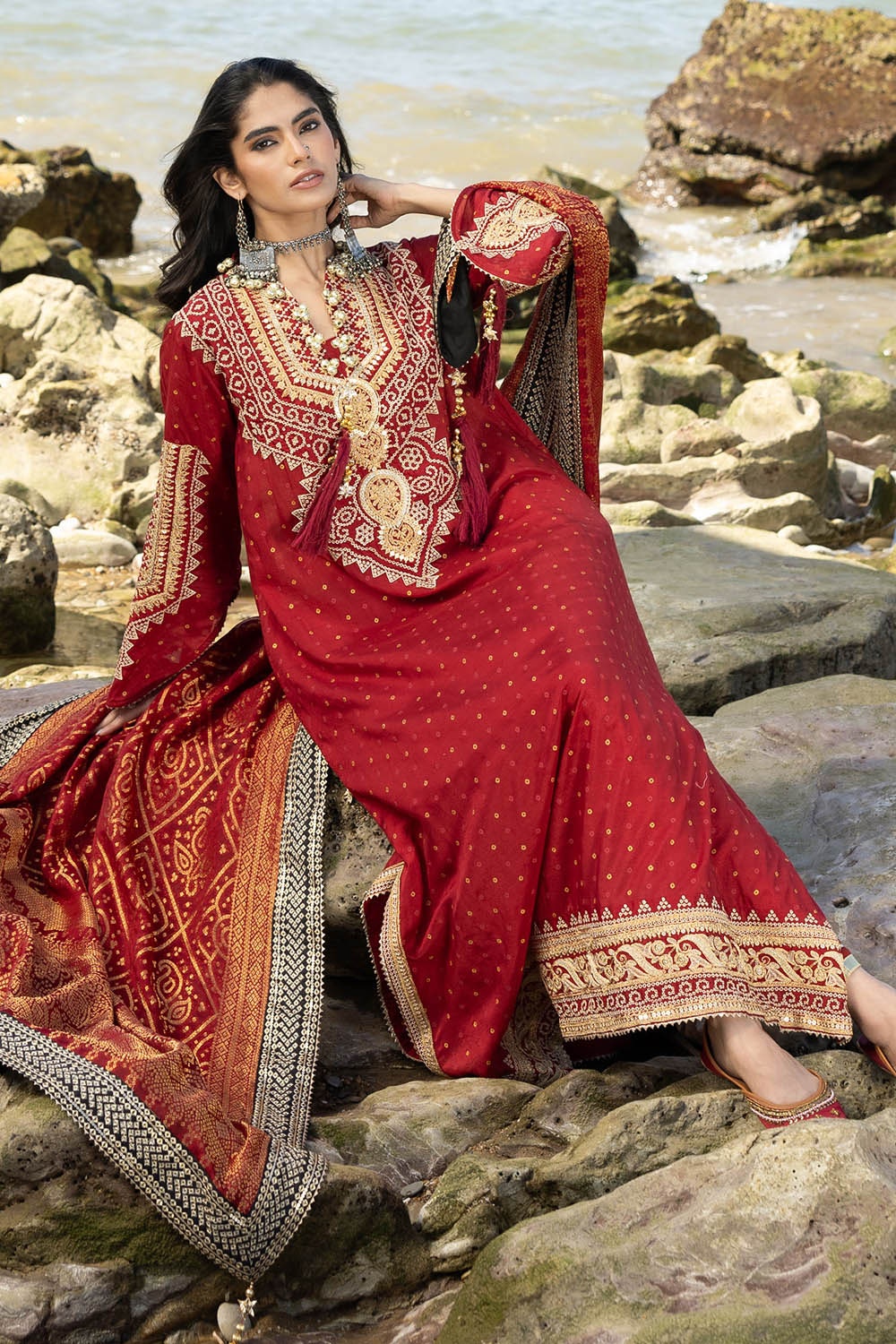 Gul Ahmed | Chunri Lawn 25 | PRW-42003 - Official Gul Ahmed stockist in UK - Sakeena London