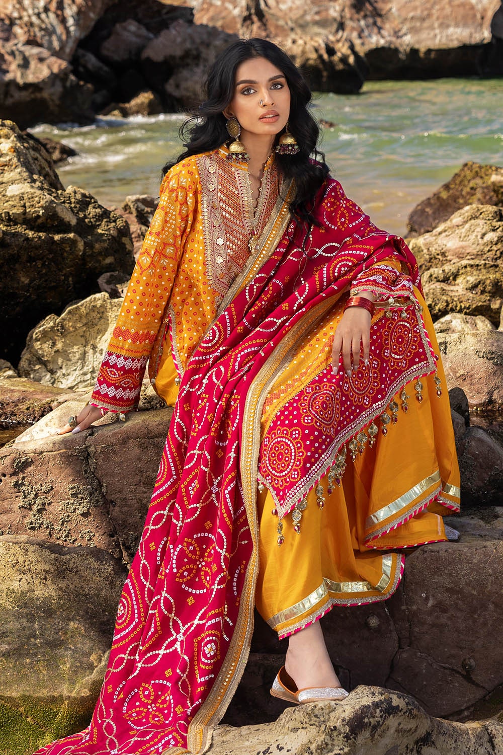 Gul Ahmed | Chunri Lawn 25 | PRW-42006 - Official Gul Ahmed stockist in UK - Sakeena London