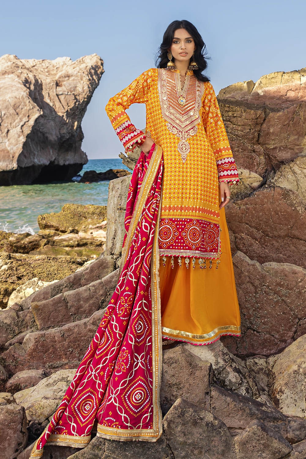 Gul Ahmed | Chunri Lawn 25 | PRW-42006 - Official Gul Ahmed stockist in UK - Sakeena London