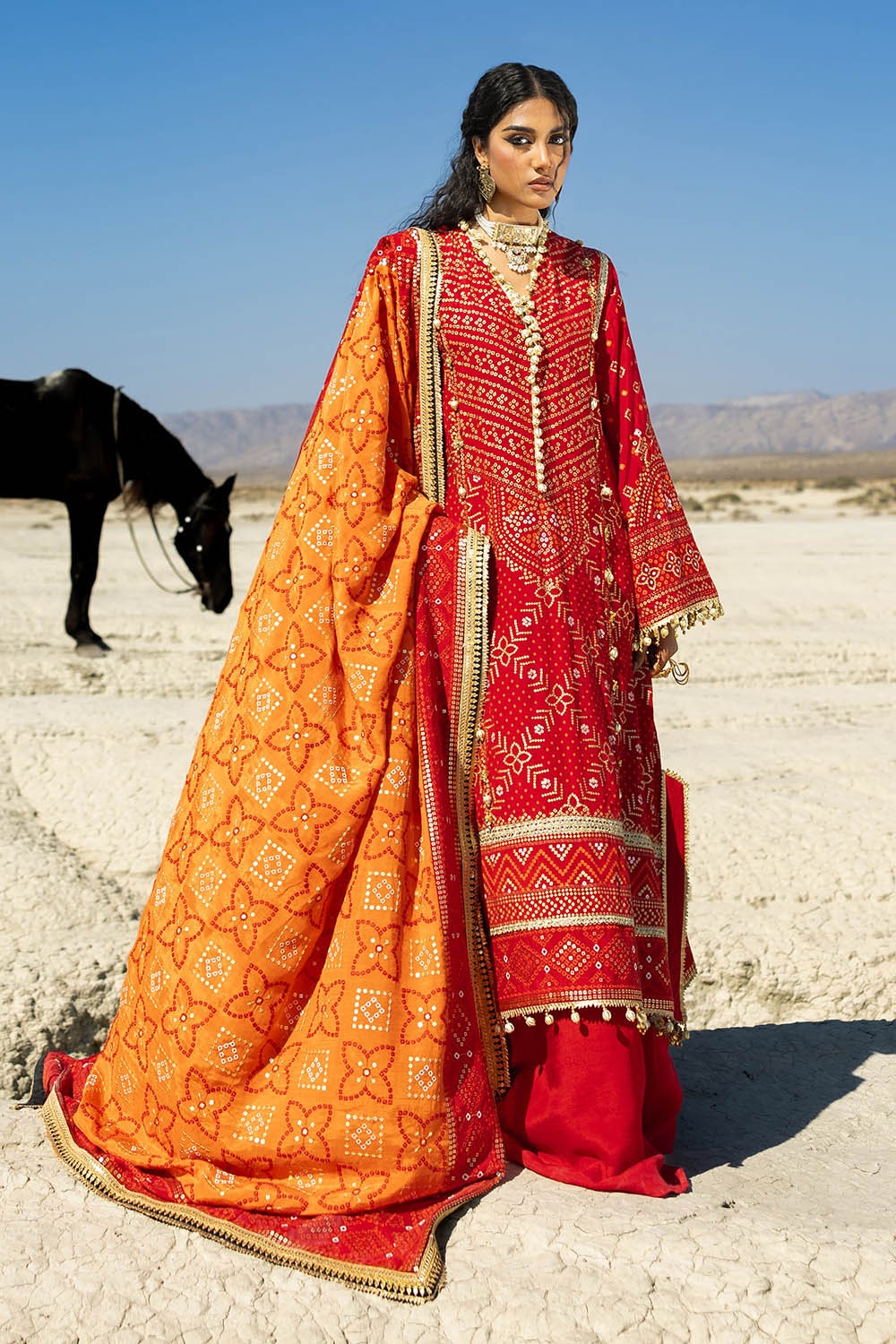 Gul Ahmed | Chunri Lawn 25 | PRW-42007 - Official Gul Ahmed stockist in UK - Sakeena London