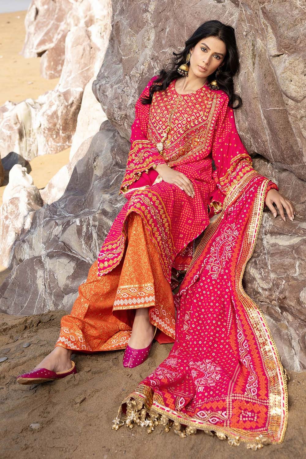 Gul Ahmed | Chunri Lawn 25 | PRW-52019 - Official Gul Ahmed stockist in UK - Sakeena London