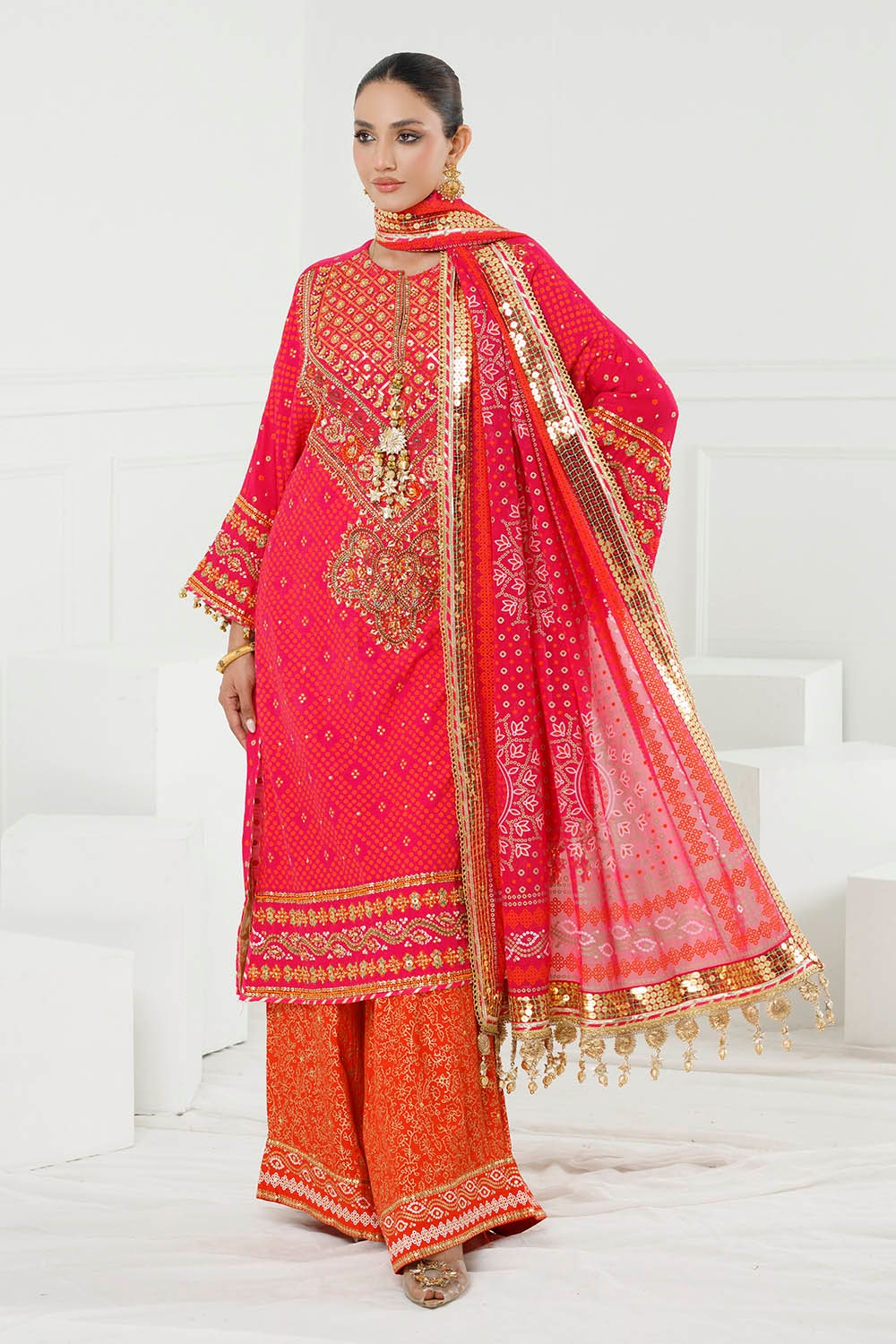 Gul Ahmed | Chunri Lawn 25 | PRW-52019 - Official Gul Ahmed stockist in UK - Sakeena London