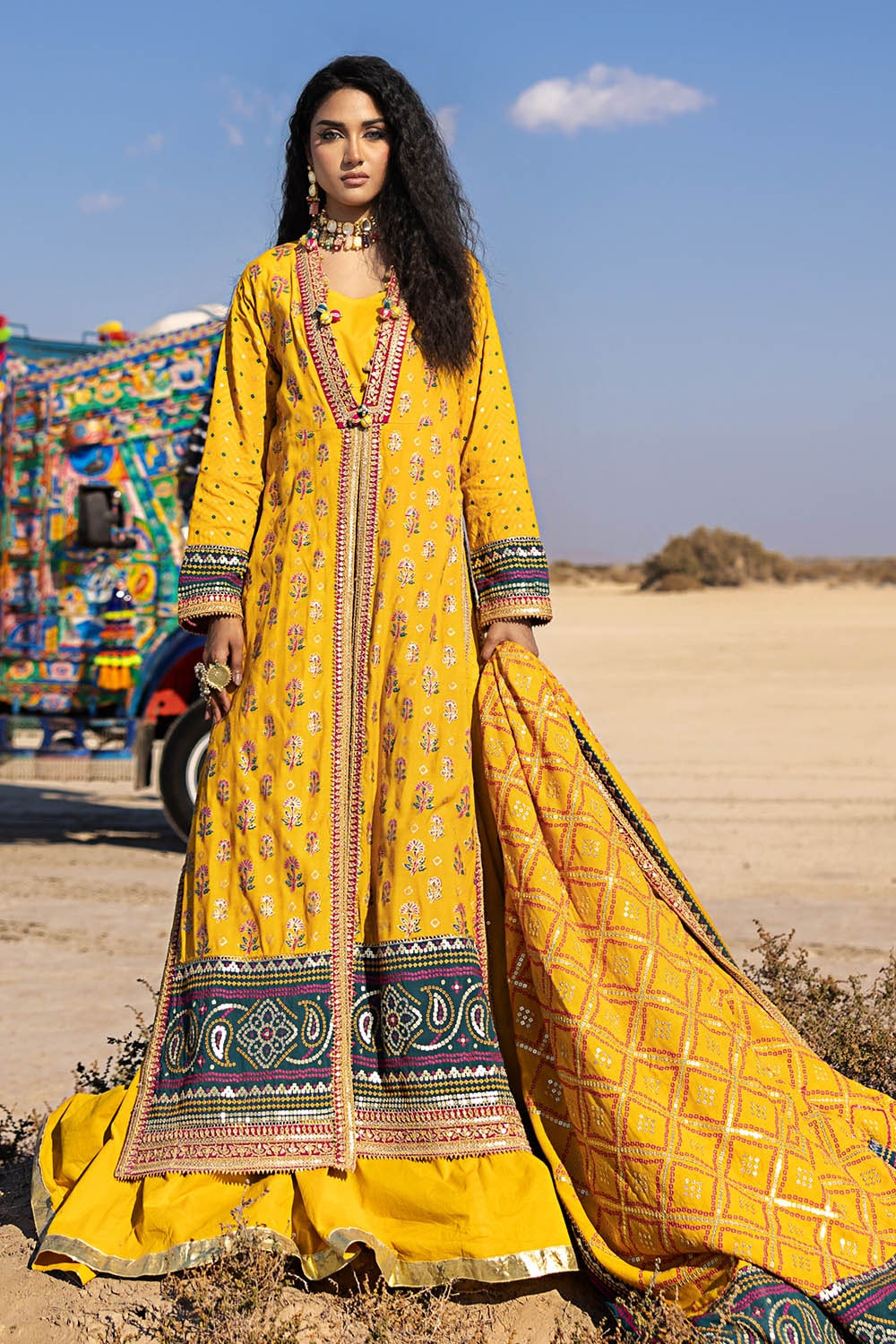 Gul Ahmed | Chunri Lawn 25 | PRW-52020 - Official Gul Ahmed stockist in UK - Sakeena London