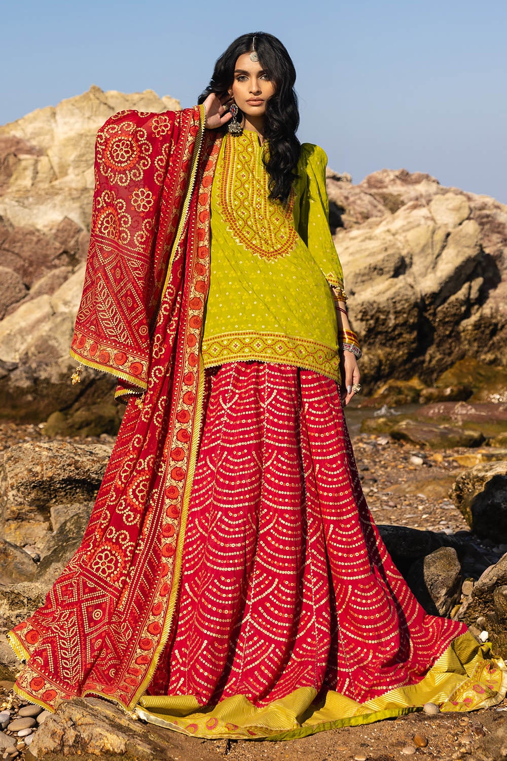 Gul Ahmed | Chunri Lawn 25 | PRW-52021 - Official Gul Ahmed stockist in UK - Sakeena London