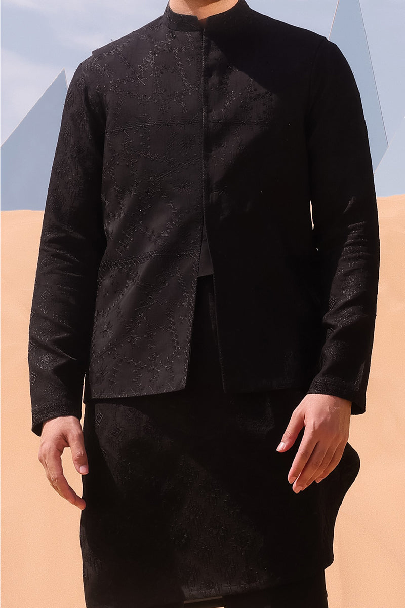 Pakistani Menswear | QAL-JSW-06 WAISTCOAT - Official Sakeena London Ltd. stockist in UK - Sakeena London
