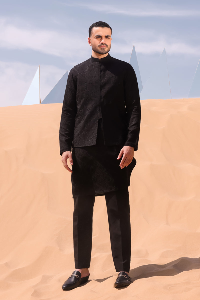 Pakistani Menswear | QAL-JSW-06 WAISTCOAT - Official Sakeena London Ltd. stockist in UK - Sakeena London