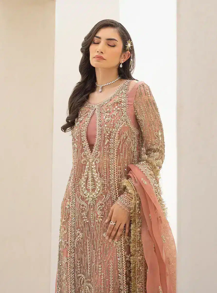 Qalamkar | Couture 23 | C-06 ROSA - Official Qalamkar stockist in UK - Sakeena London