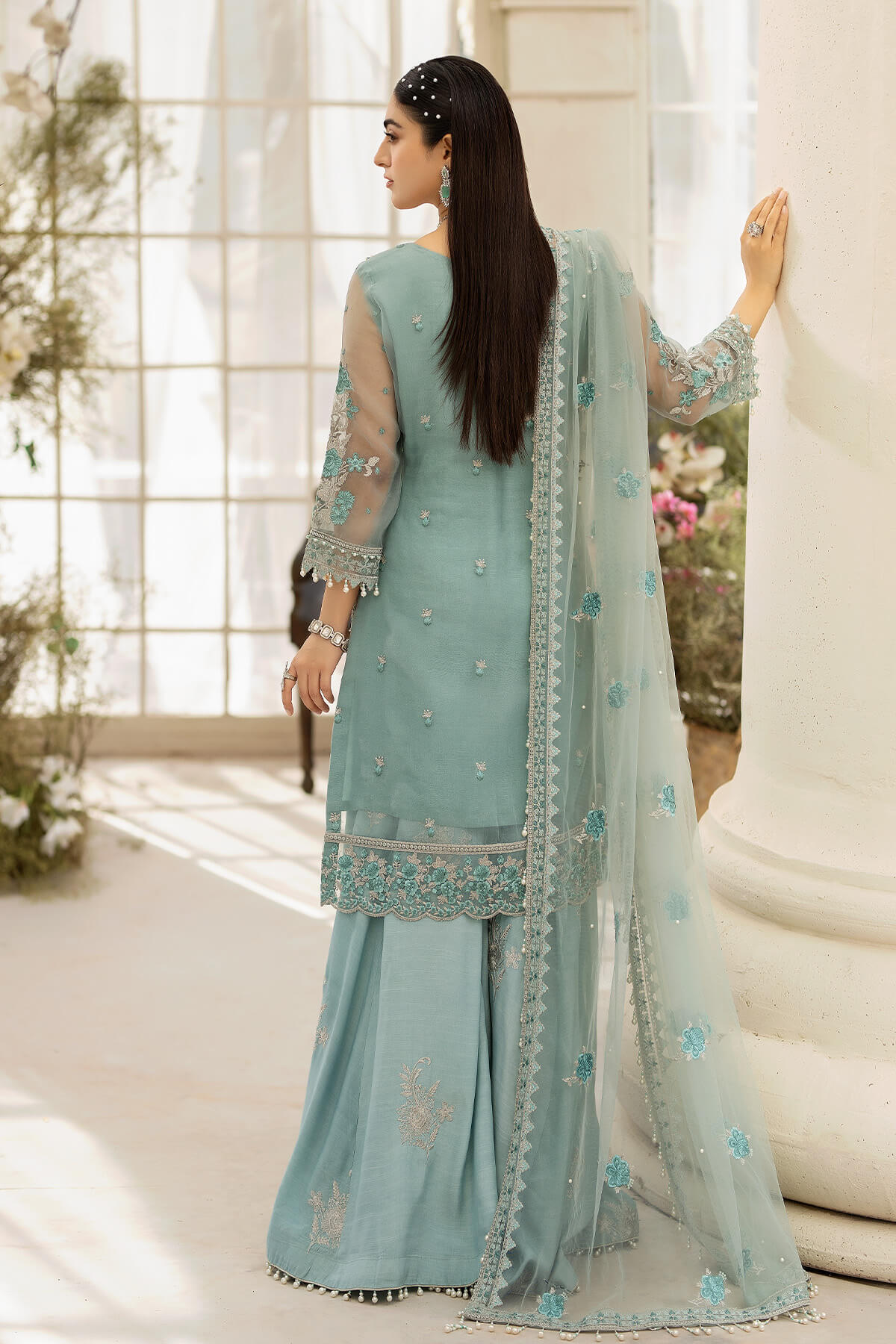 Raeesa Premium | Dehleez Formals | DL-1013 Caribbean Coast - Official Raeesa Premium stockist in UK - Sakeena London