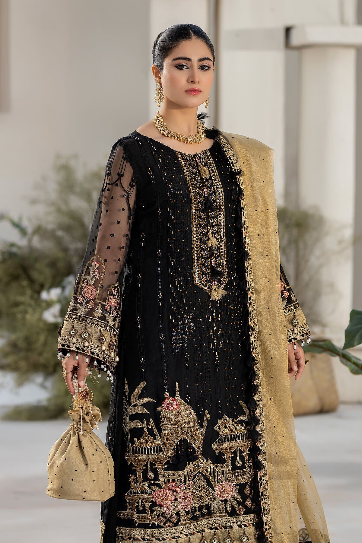 Raeesa Premium | Dehleez Formals | DL-1017 Nightingale - Official Raeesa Premium stockist in UK - Sakeena London