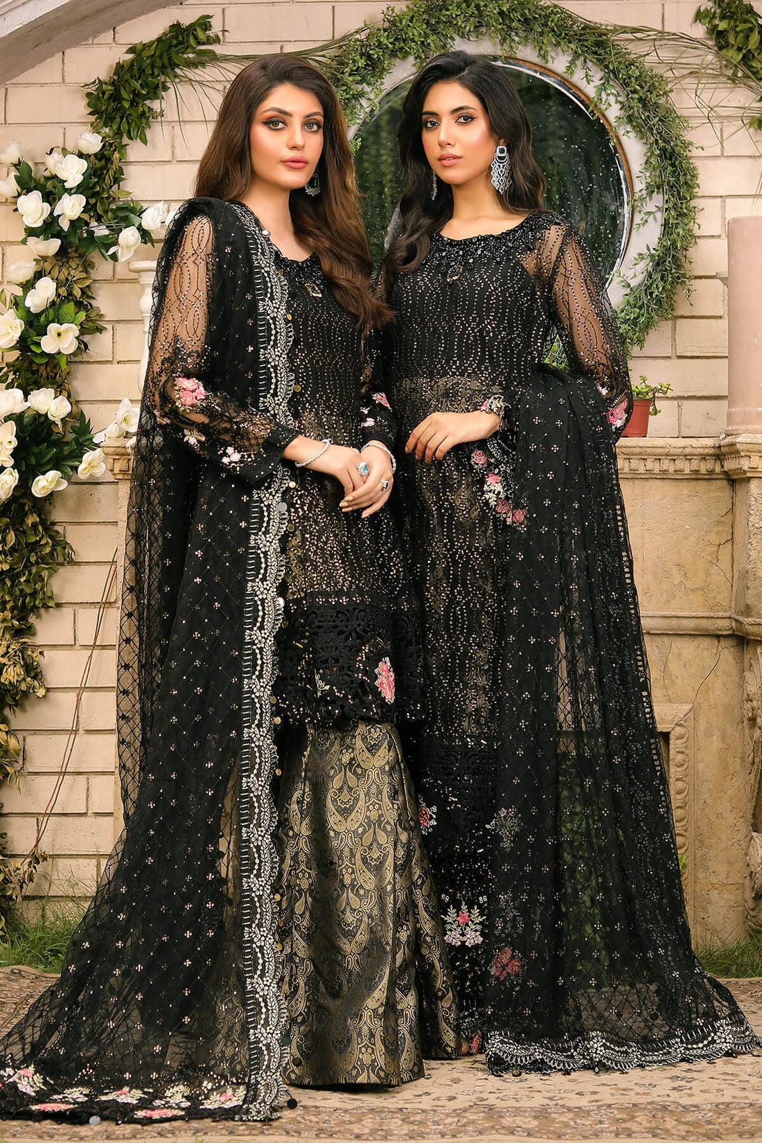 Raeesa Premium | Wajadan Wedding Formals | WD-3 Metal Black - Official Raeesa Premium stockist in UK - Sakeena London
