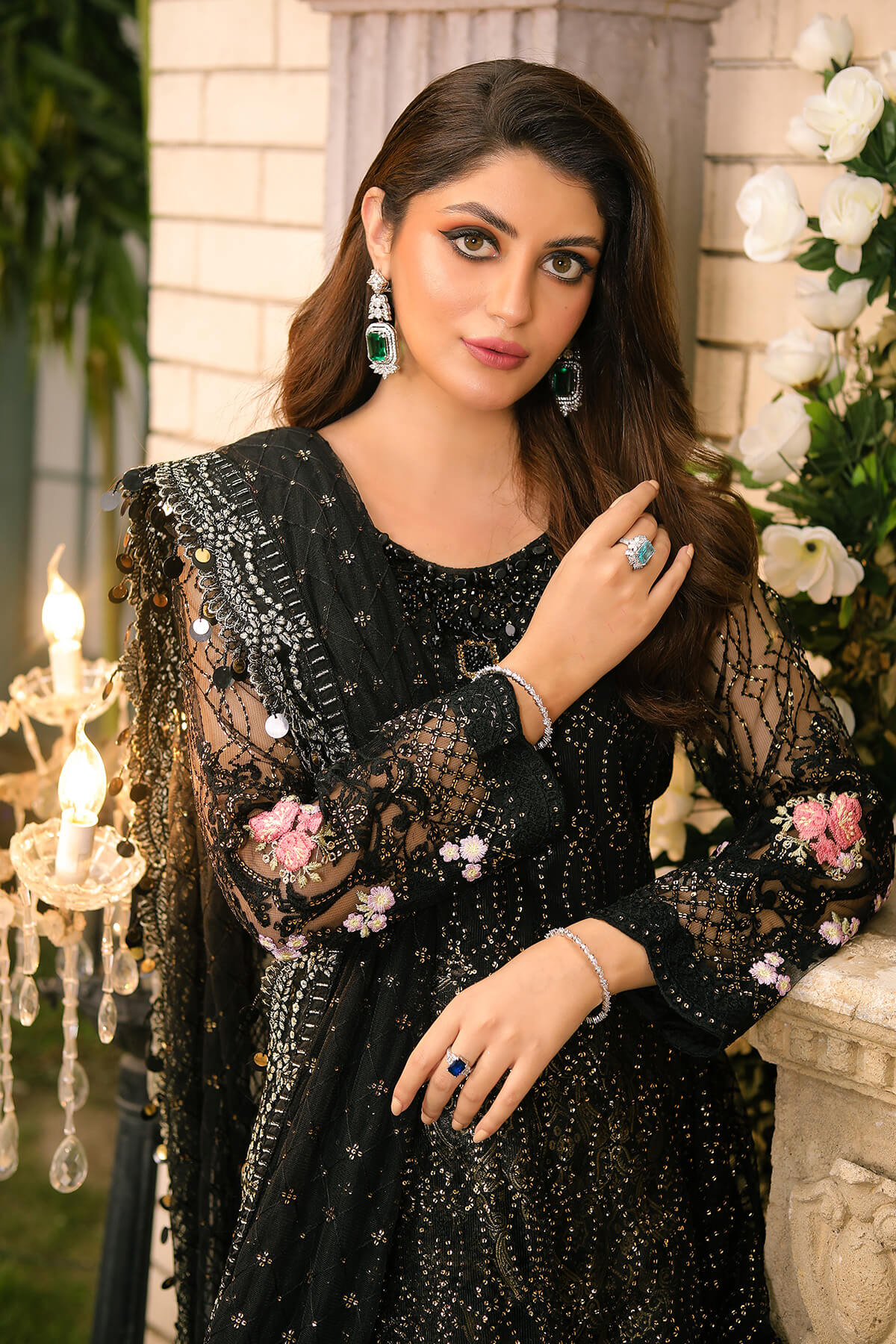 Raeesa Premium | Wajadan Wedding Formals | WD-3 Metal Black - Official Raeesa Premium stockist in UK - Sakeena London