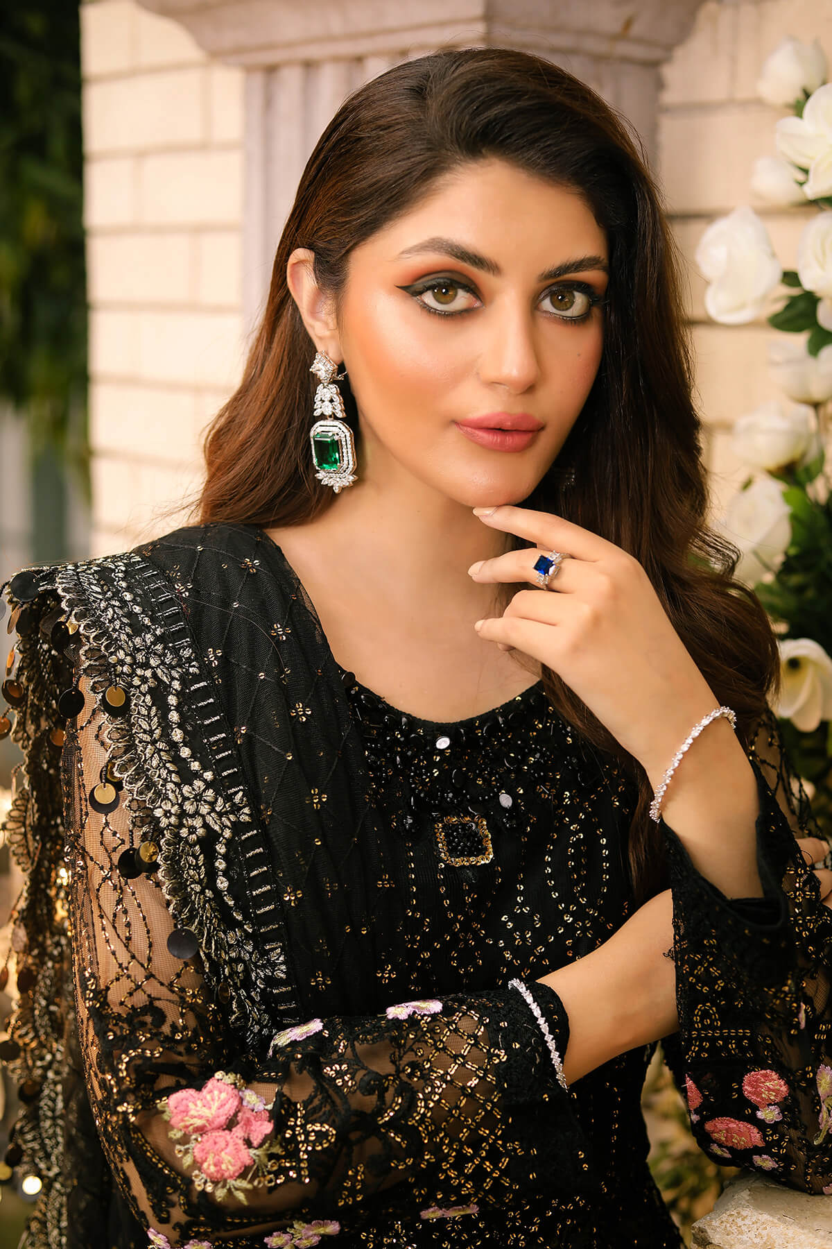 Raeesa Premium | Wajadan Wedding Formals | WD-3 Metal Black - Official Raeesa Premium stockist in UK - Sakeena London