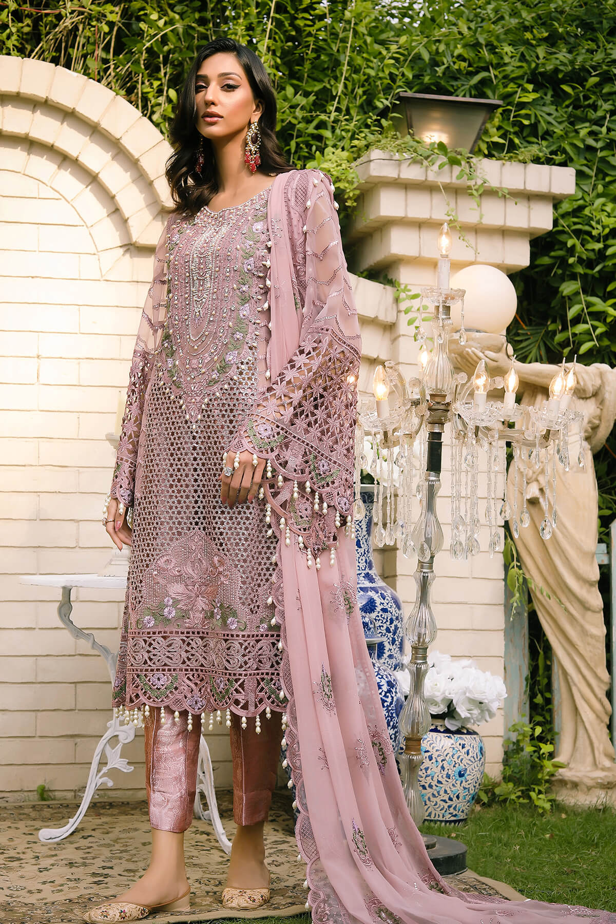 Raeesa Premium | Wajadan Wedding Formals | WD-7 Opera Mauve - Official Raeesa Premium stockist in UK - Sakeena London