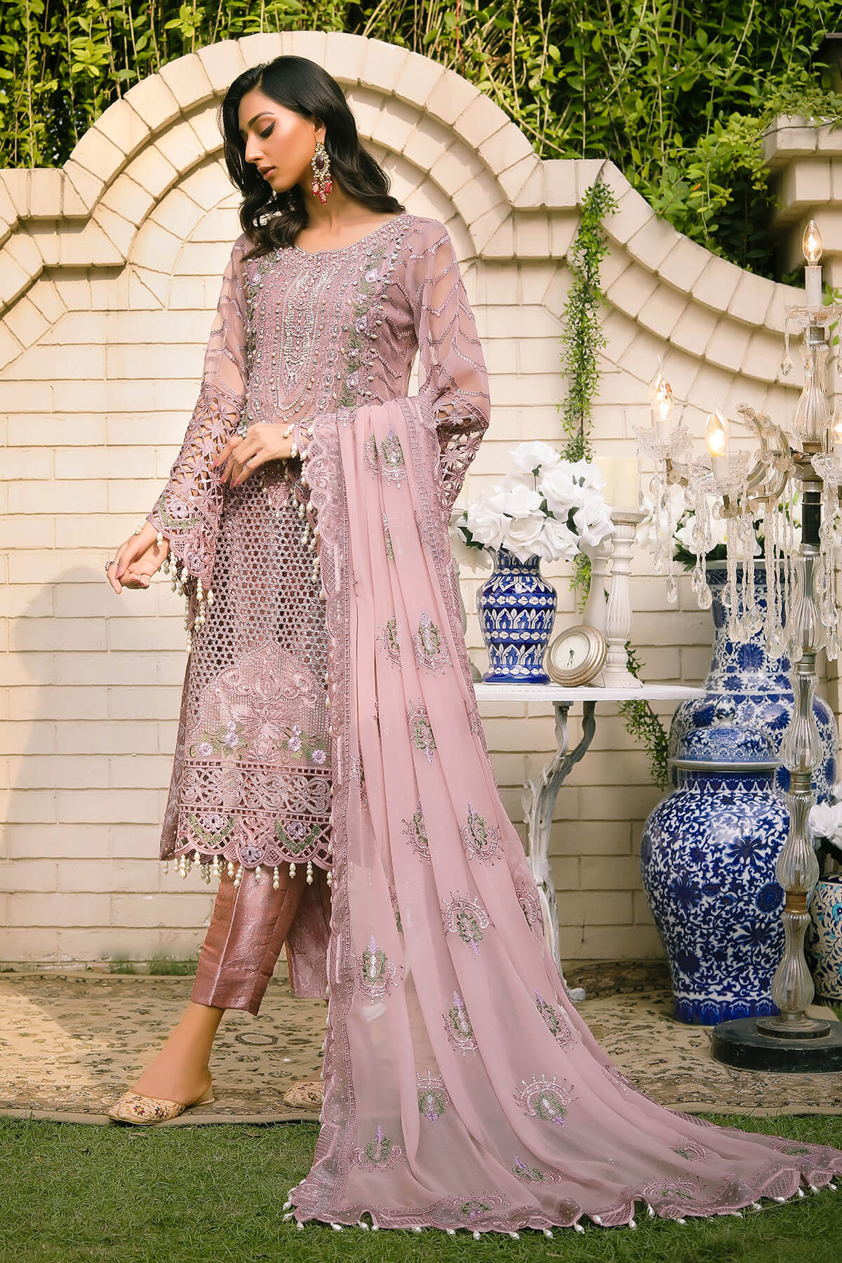 Raeesa Premium | Wajadan Wedding Formals | WD-7 Opera Mauve - Official Raeesa Premium stockist in UK - Sakeena London