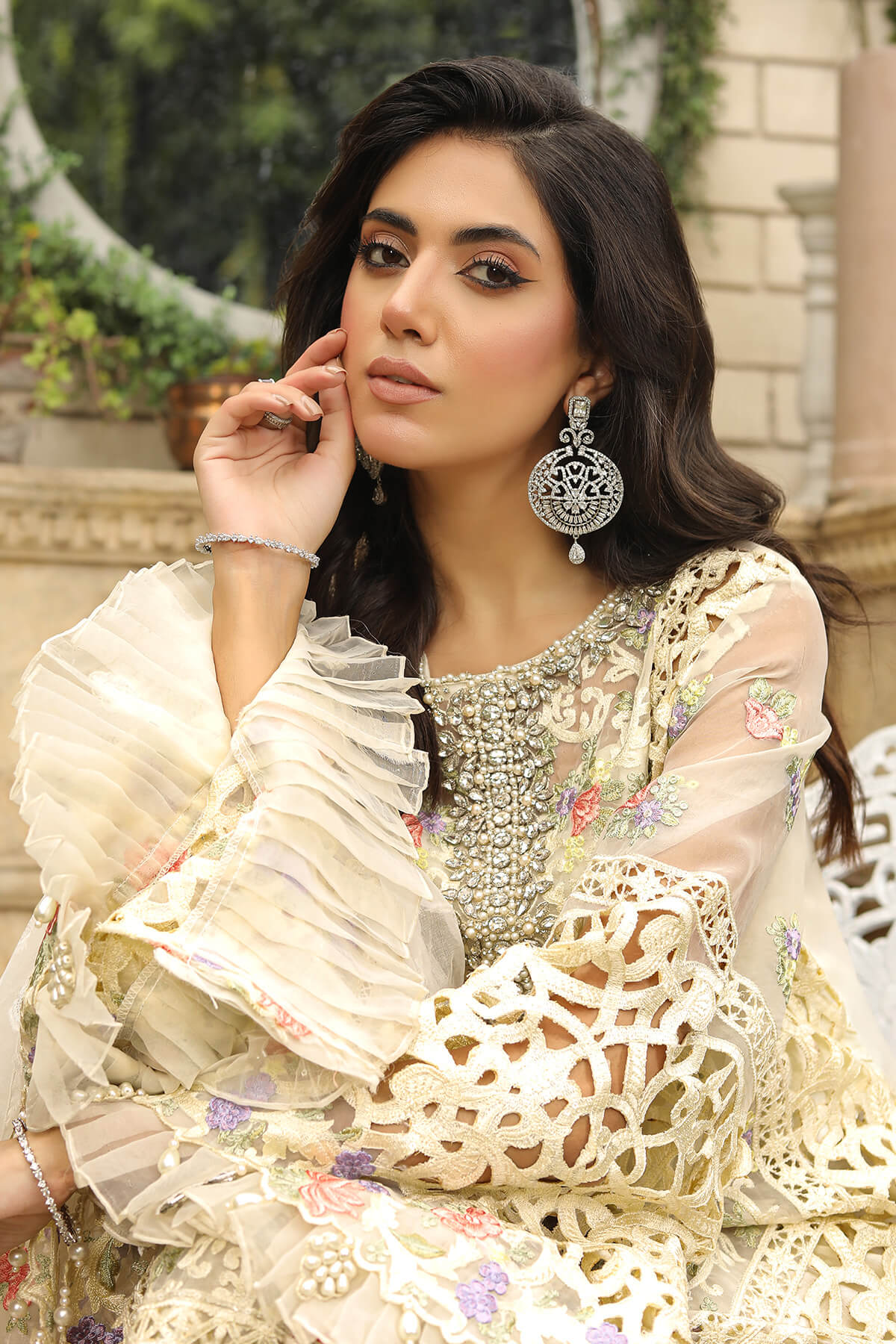 Raeesa Premium | Wajadan Wedding Formals | WD-8 Ivory - Official Raeesa Premium stockist in UK - Sakeena London