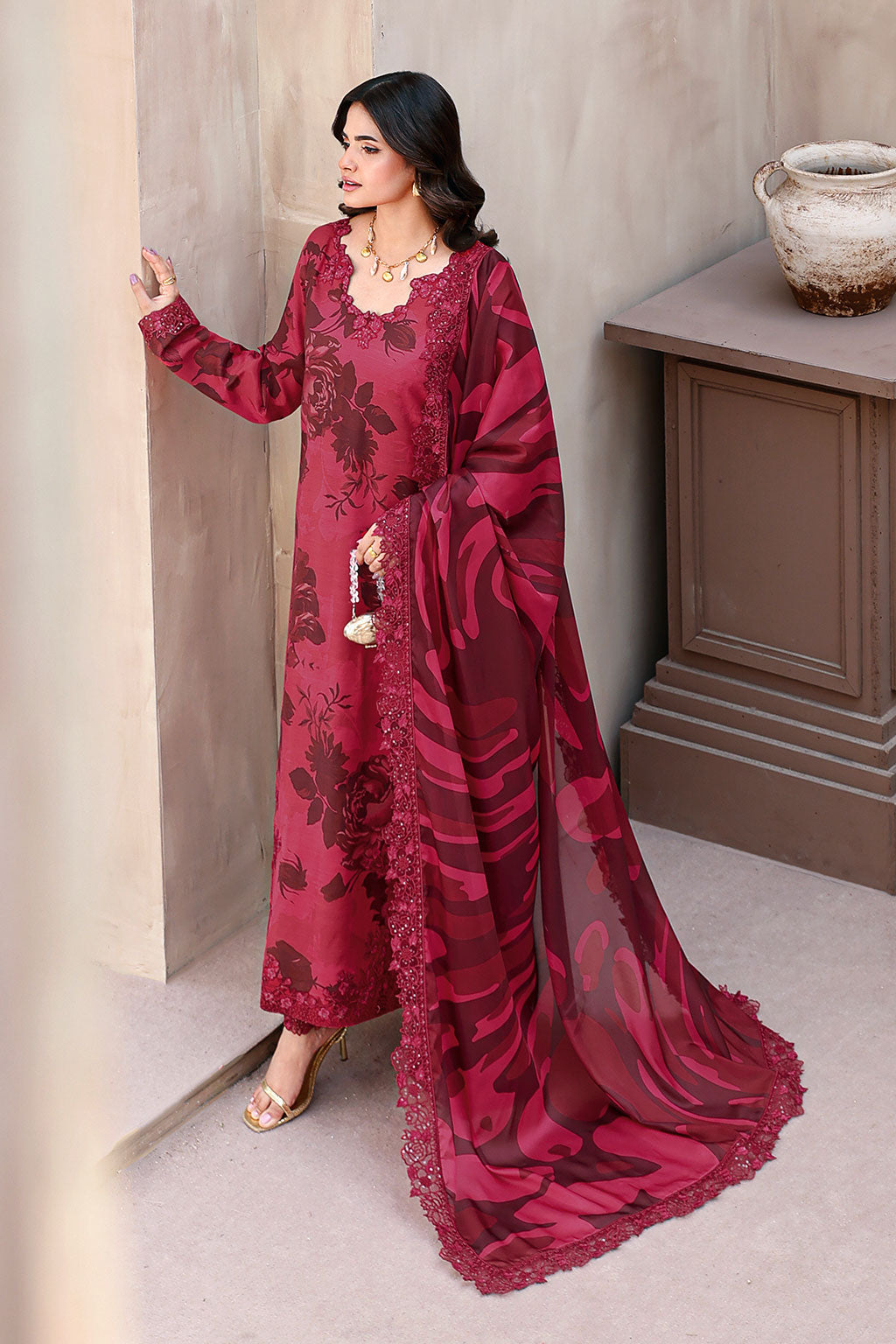 Ramsha | Naqsh Embroidered Rawsilk | RS-04