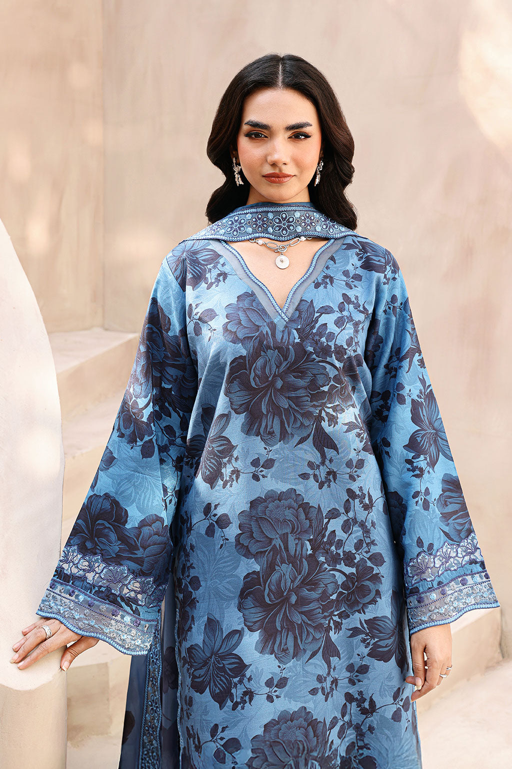 Ramsha | Naqsh Embroidered Rawsilk | RS-05