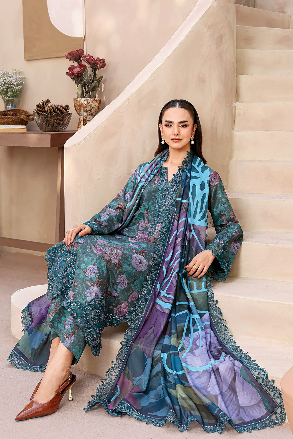 Ramsha | Naqsh Embroidered Rawsilk | RS-03