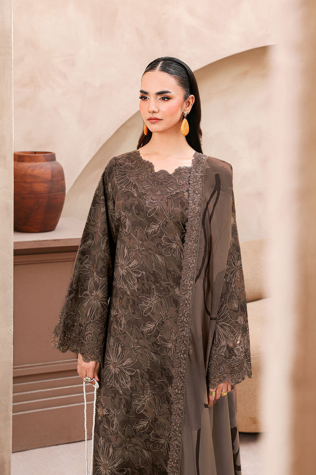 Ramsha | Naqsh Embroidered Rawsilk | RS-08