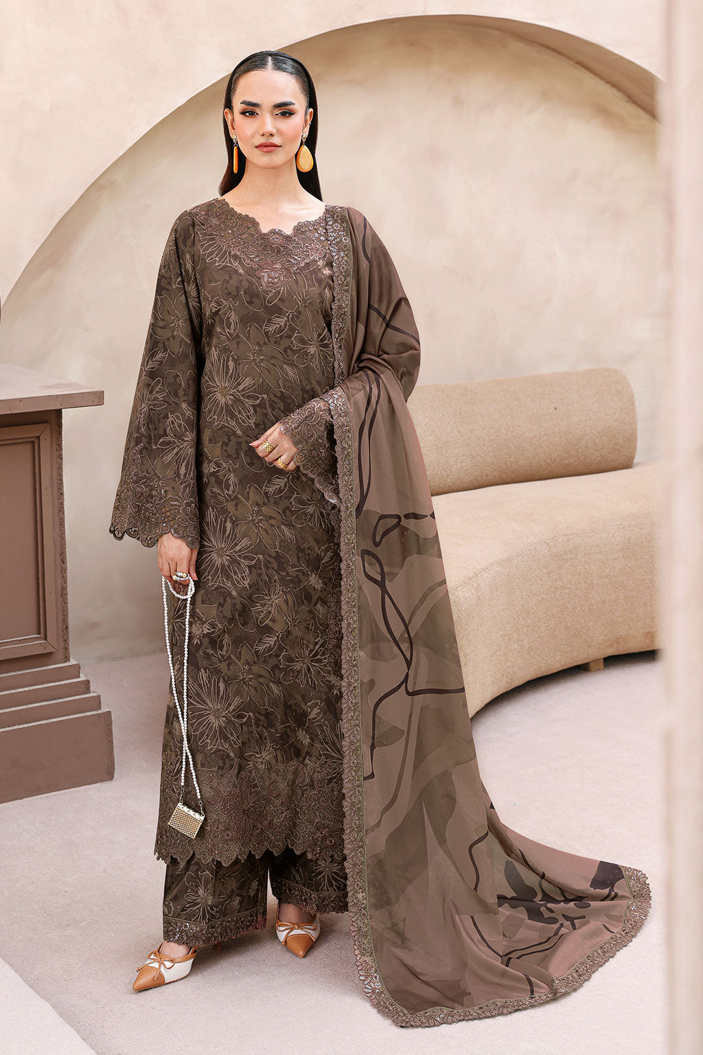 Ramsha | Naqsh Embroidered Rawsilk | RS-08