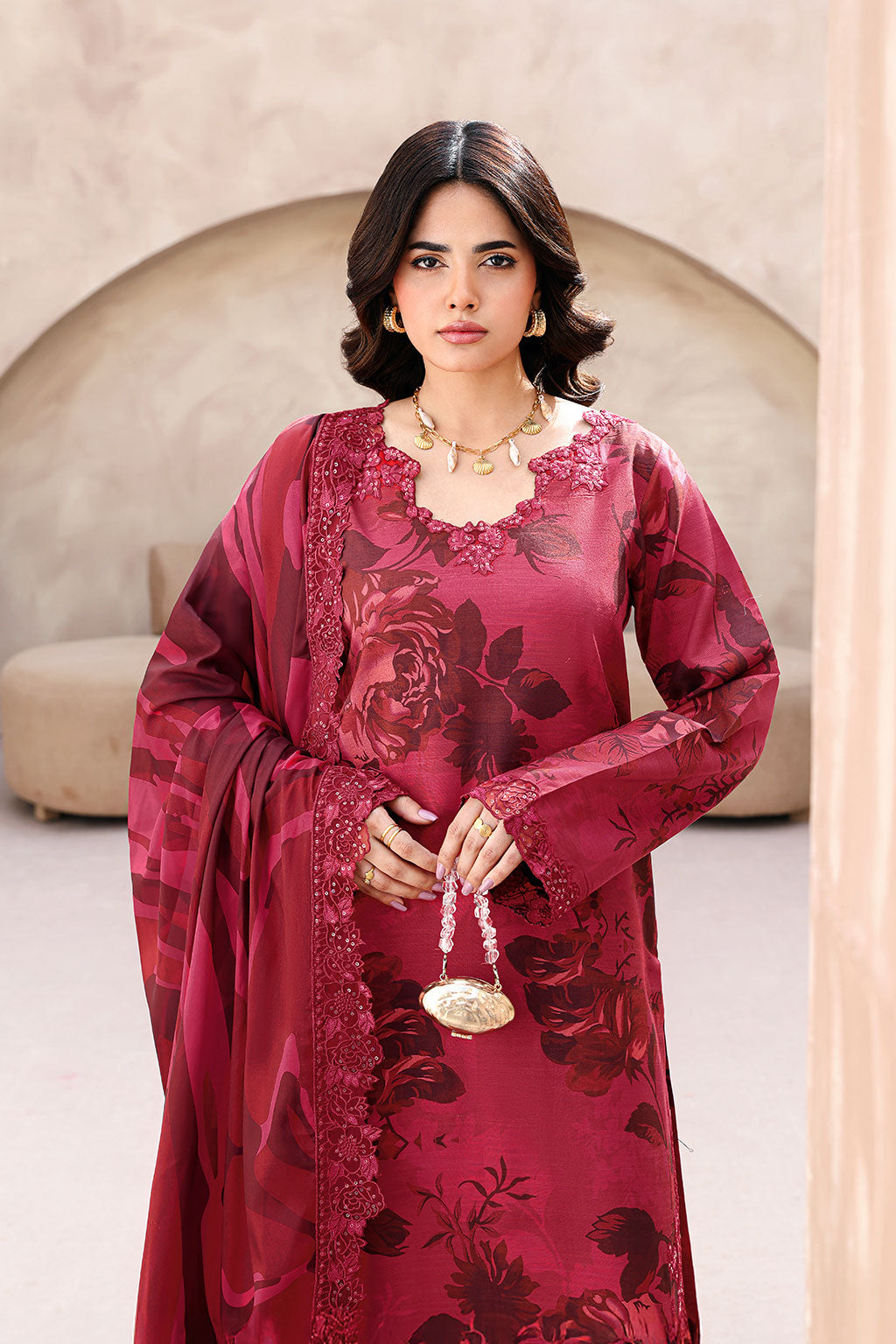 Ramsha | Naqsh Embroidered Rawsilk | RS-04