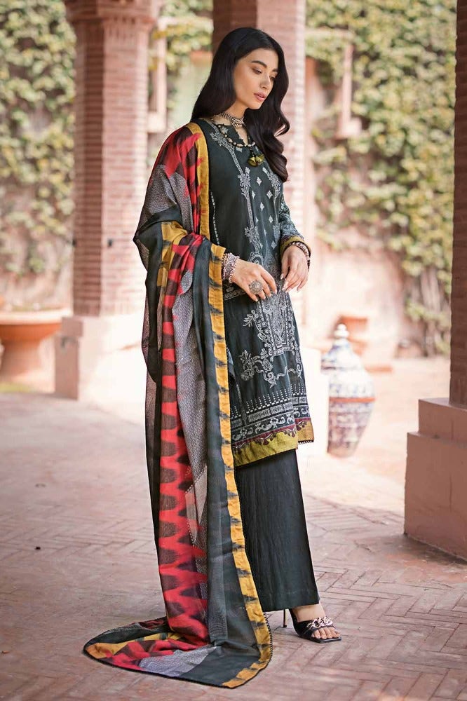 Gul Ahmed | Winter Collection 24 | Cotton Net Dupatta MJ-32072 - Official Gul Ahmed stockist in UK - Sakeena London