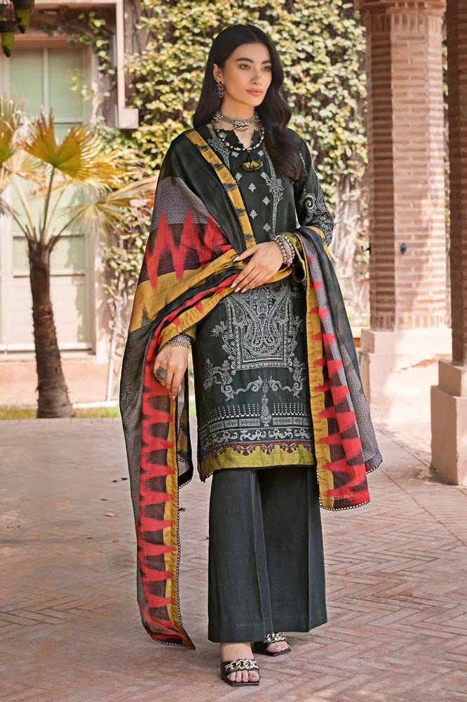 Gul Ahmed | Winter Collection 24 | Cotton Net Dupatta MJ-32072 - Official Gul Ahmed stockist in UK - Sakeena London
