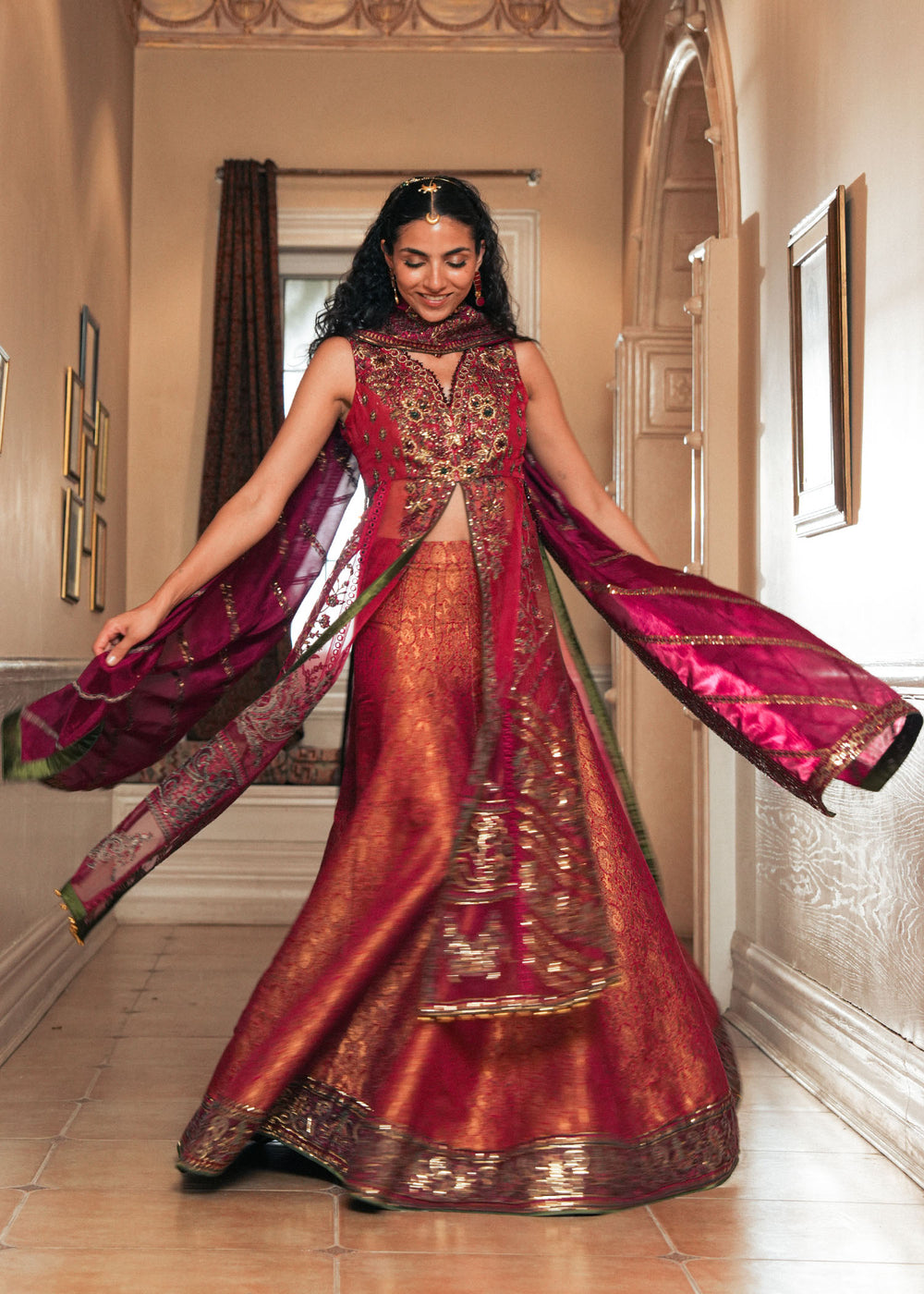 Laj by Lajwanti | Runaway Formals 25 | Red Reverie - Official Laj by Lajwanti stockist in UK - Sakeena London