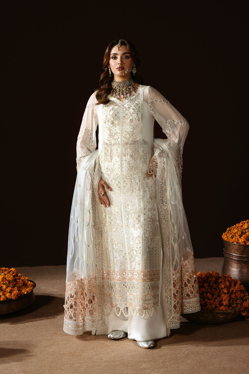 Ramsha | Dastak Luxury Chiffon Collection | Q-204 - Official Ramsha stockist in UK - Sakeena London