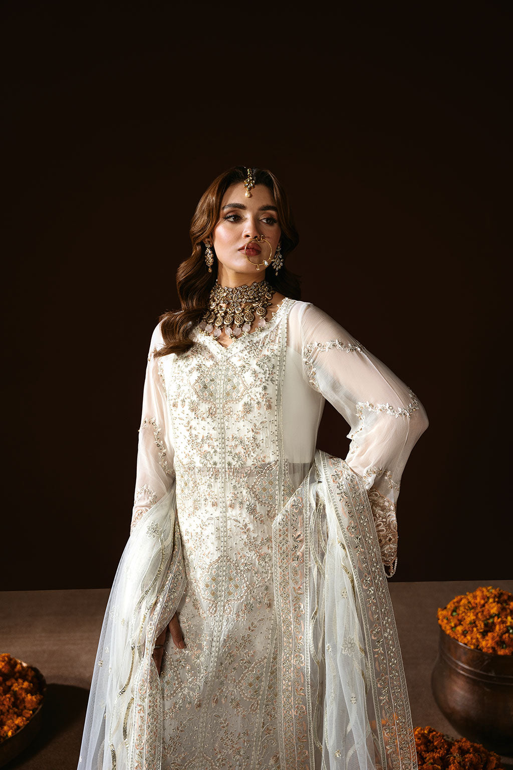 Ramsha | Dastak Luxury Chiffon Collection | Q-204 - Official Ramsha stockist in UK - Sakeena London