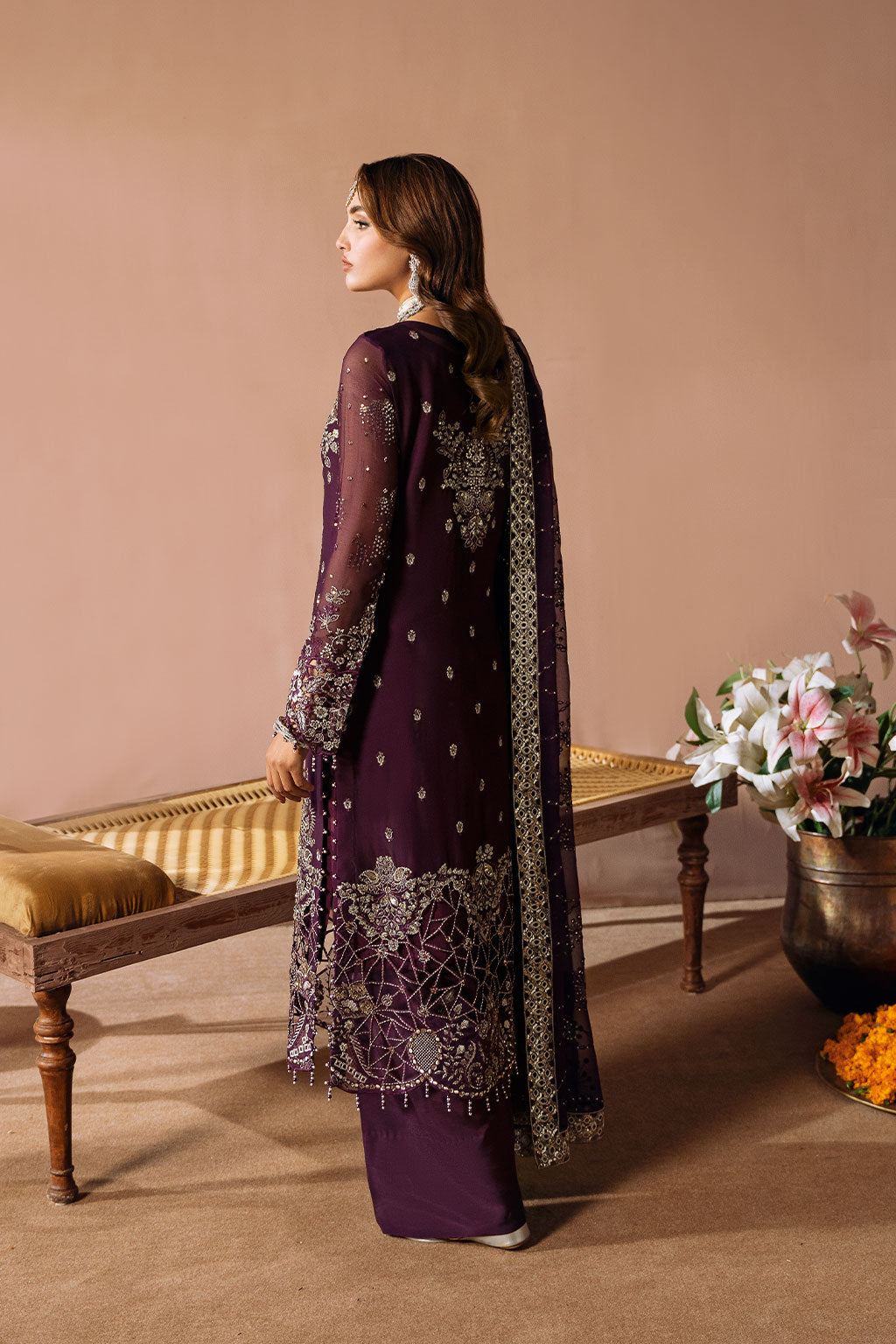 Ramsha | Dastak Luxury Chiffon Collection | Q-208 - Official Ramsha stockist in UK - Sakeena London