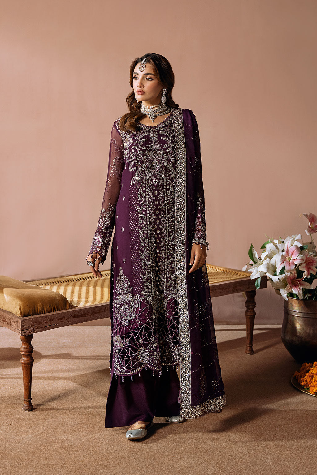 Ramsha | Dastak Luxury Chiffon Collection | Q-208 - Official Ramsha stockist in UK - Sakeena London