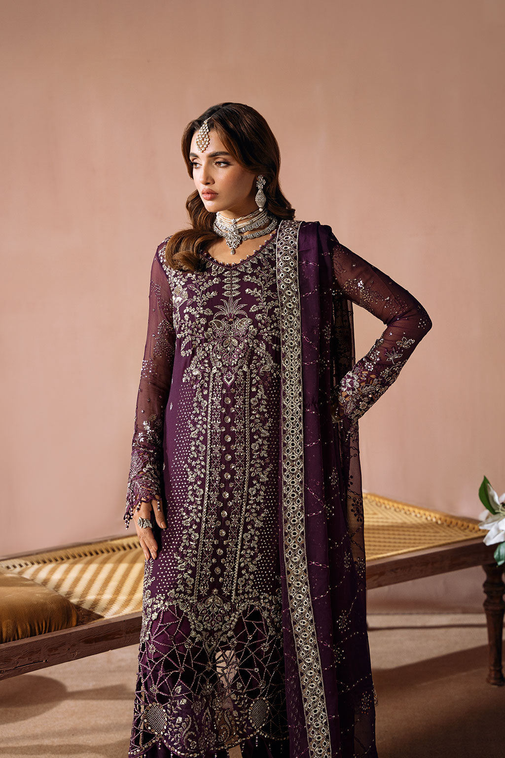 Ramsha | Dastak Luxury Chiffon Collection | Q-208 - Official Ramsha stockist in UK - Sakeena London