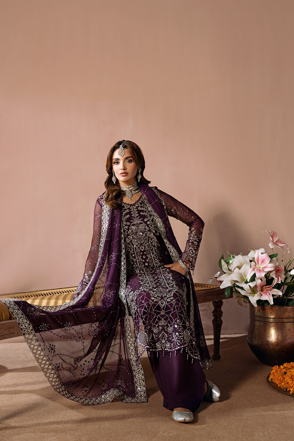 Ramsha | Dastak Luxury Chiffon Collection | Q-208 - Official Ramsha stockist in UK - Sakeena London