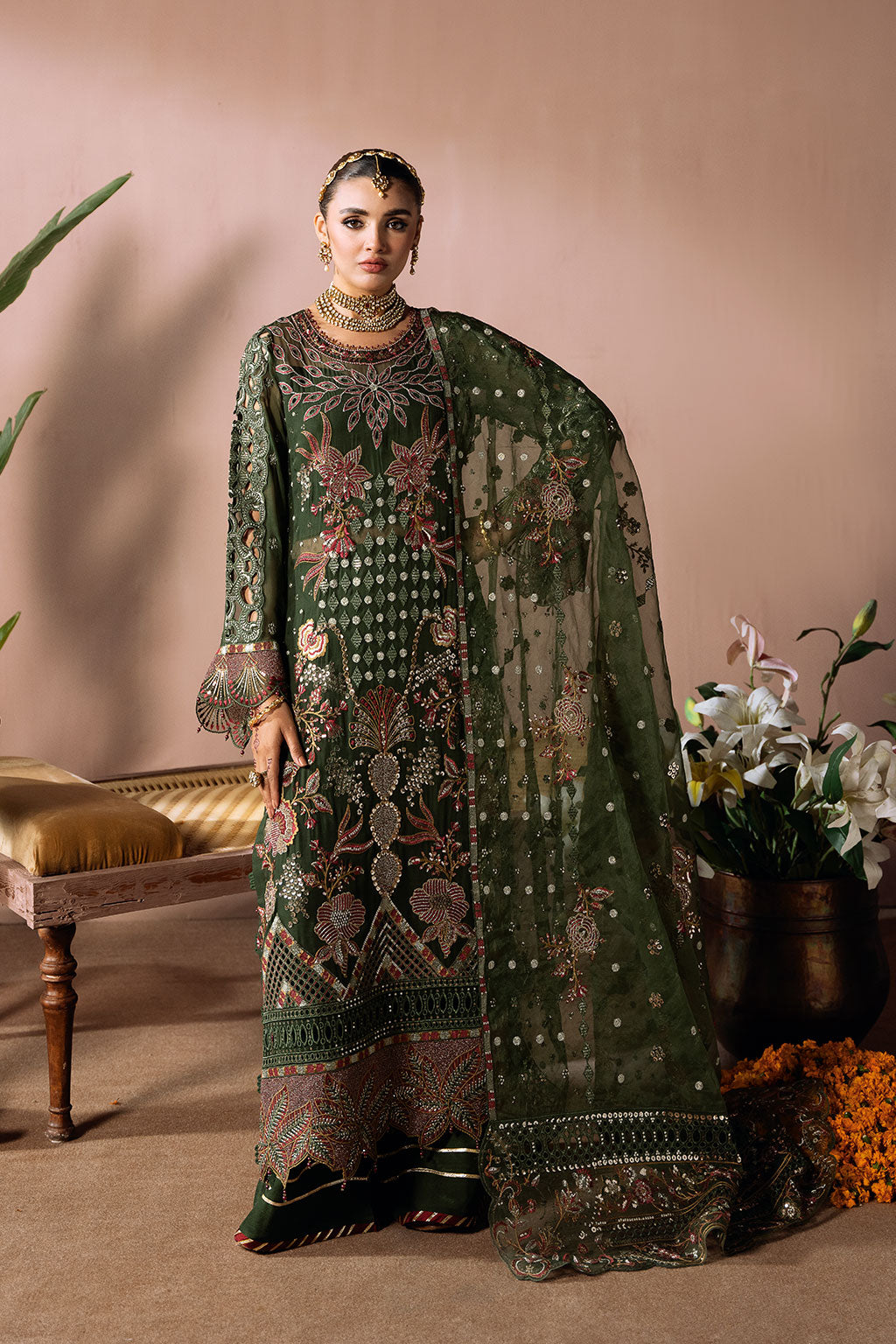Ramsha | Dastak Luxury Chiffon Collection | Q-201 - Official Ramsha stockist in UK - Sakeena London
