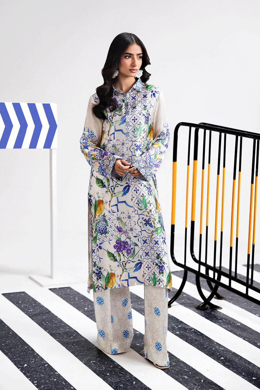 Afsanah | The Print Edit | SUMMER GLORY (extended shirt) AP-105 - Official Afsanah stockist in UK - Sakeena London