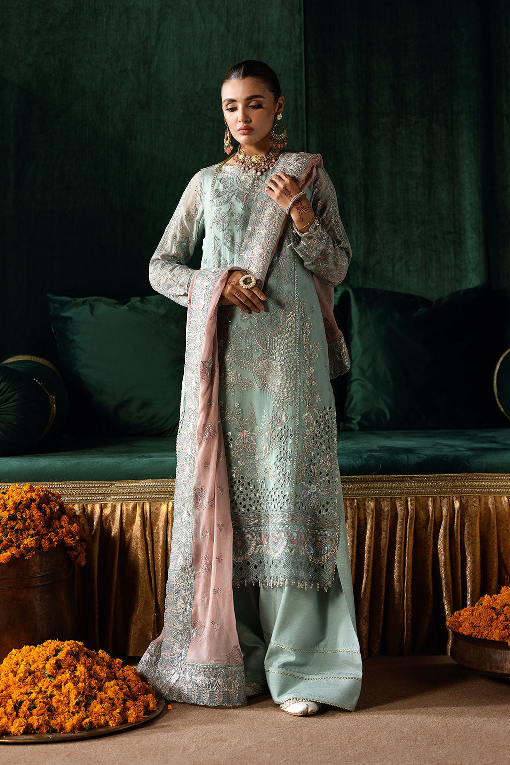 Ramsha | Dastak Luxury Chiffon Collection | Q-206 - Official Ramsha stockist in UK - Sakeena London